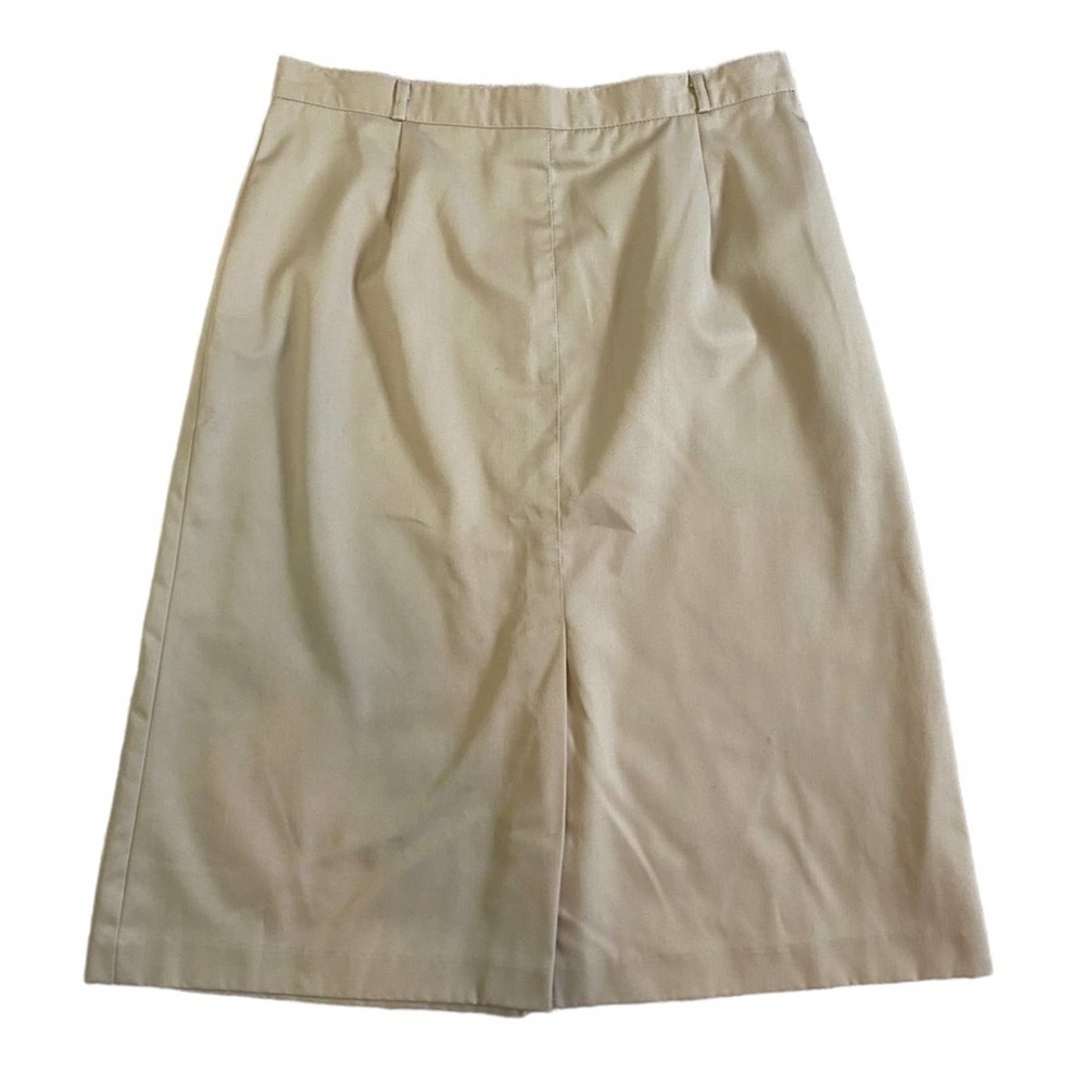 Vintage Pan-her basic khaki A-line skirt size 15/16 good basic piece